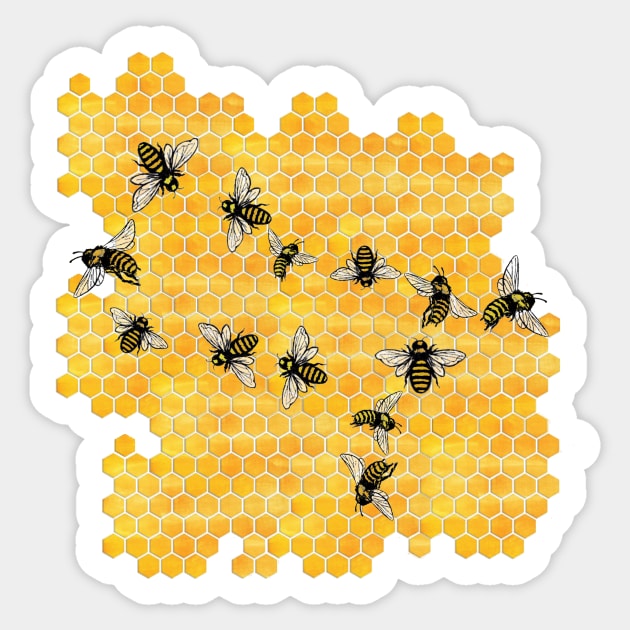 Gemini Honeybees Sticker by feedmepixiedust